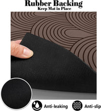 Dog Food Mats for Floors Absorbent, Pet Cat Food Mat - S(12"×20") / 01-Brown - image 4