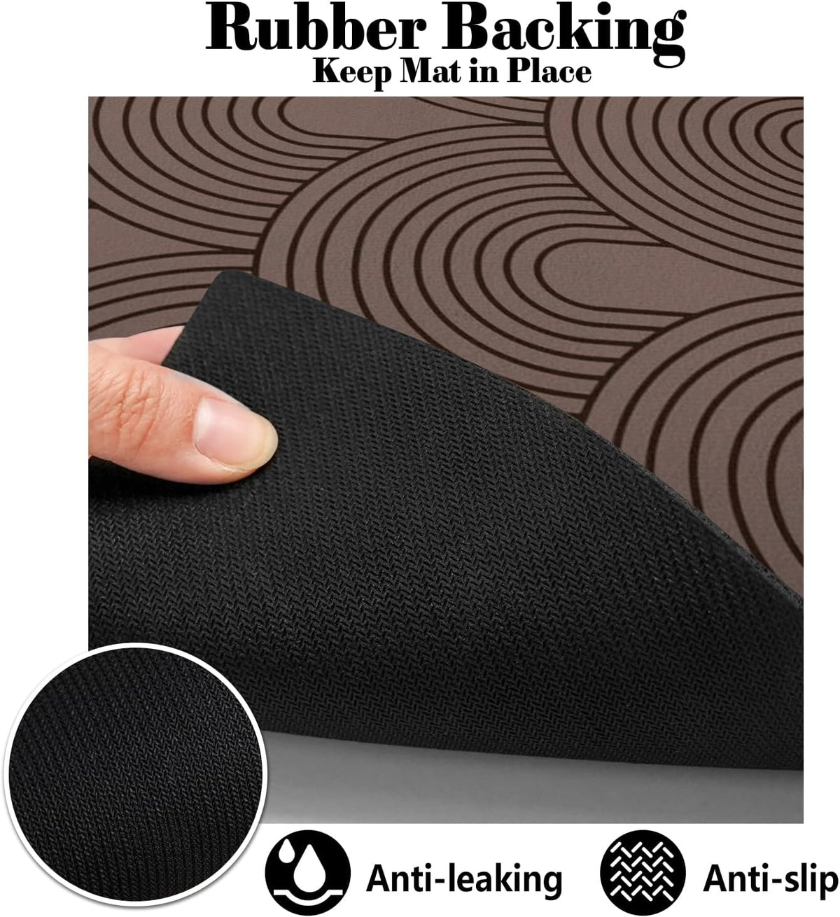 Dog Food Mats for Floors Absorbent, Pet Cat Food Mat - S(12"×20") / 01-Brown - image 4