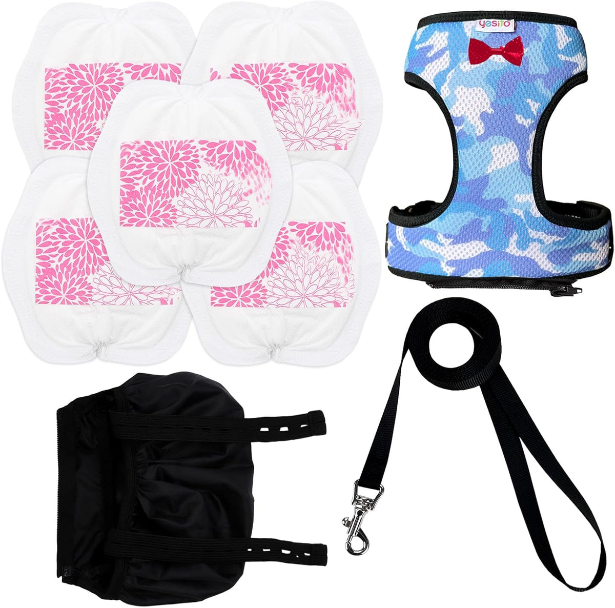 Adjustable Chicken Harness Diaper - Small / Camouflage blue