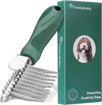 Dematting Comb for Dogs, Serrated Mat Remover for Curly Coats