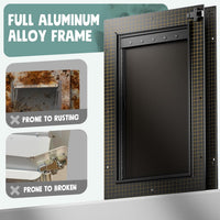 All Aluminum 3 Flaps Insulated Dog Door for Door – Essentials for Dogs - XLarge - image 2