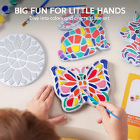 Klever Kits stepping stones painting kit with unicorn and sunflower stones - view 2