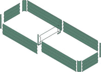 8x2x1ft Metal Raised Garden Bed Kit，Galvanized Garden Bed Box for Vegetables, Flowers, Herbs, and Succulents,120 Gallon Capacity - Green