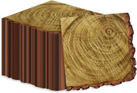 PTECDROTS 100 pack brown wood grain paper napkins for rustic and lumberjack parties - view 8