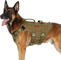 OneTigris Large Tactical Dog Harness No Pull Handle XL Black – Essentials for Dogs - Medium / Brown - image 3