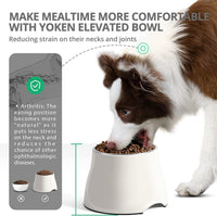 yoken Elevated Dog Bowls,[Prevention of Vertebrae Disease][Super Non-Slip] Dog Bowl with Stainless - image 2