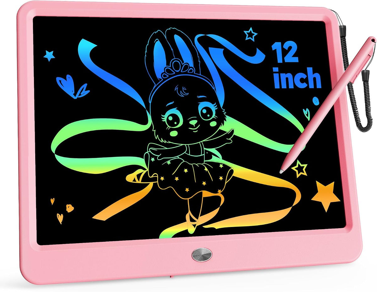 KOKODI 12 Inch LCD Writing Tablet with Anti-Lost Stylus - Pink / 12 inch
