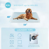 MICROCOSMOS Dog Sleeping Pad & Pet Cooling Mat - 59" x 40" / BlueWhite - image 2