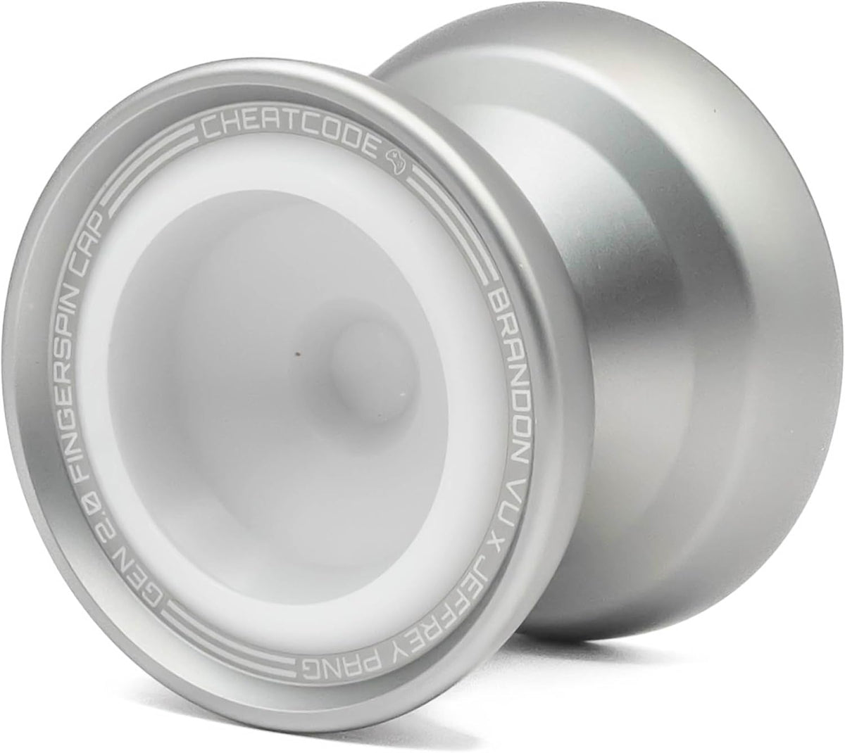 CHEATCODE unresponsive metal yoyo by Brandon Vu with Delrin fingerspin cap - view 5