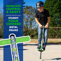 Flybar Jolt Pogo Stick for Kids - Green Tie Dye - image 3
