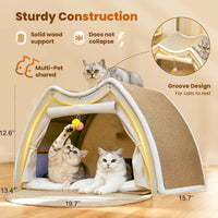 Cat Houses for Indoor Cats - 19.7*12.6*15.7"/Flat Roof (M) - image 3