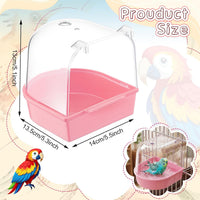 Honeydak 3 Pcs Bird Bath for Cage Parakeet Bath Hanging Box - Cute Color - image 2