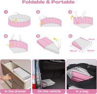 Jecoo Dog Pool for Large Dogs Kiddie Pool Hard Plastic Foldable Dog - Pink / L-55" x 12" - image 4