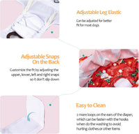 CuteBone Female Dog Diapers with Skirts 3 Pack Reusable Puppy Dresses - Xmas 3pcs / L - image 3