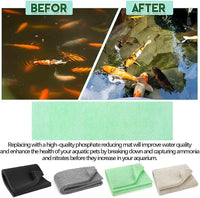 Treela 4 Pcs 18 x 10 Inch Aquarium Filter Pads Ammonia Phosphate Nitrite Remover Reducer Filter Pads Cut-to-fit for Aquariums & Ponds Fish Tank Accessories (Green,Gray,Khaki,Black)