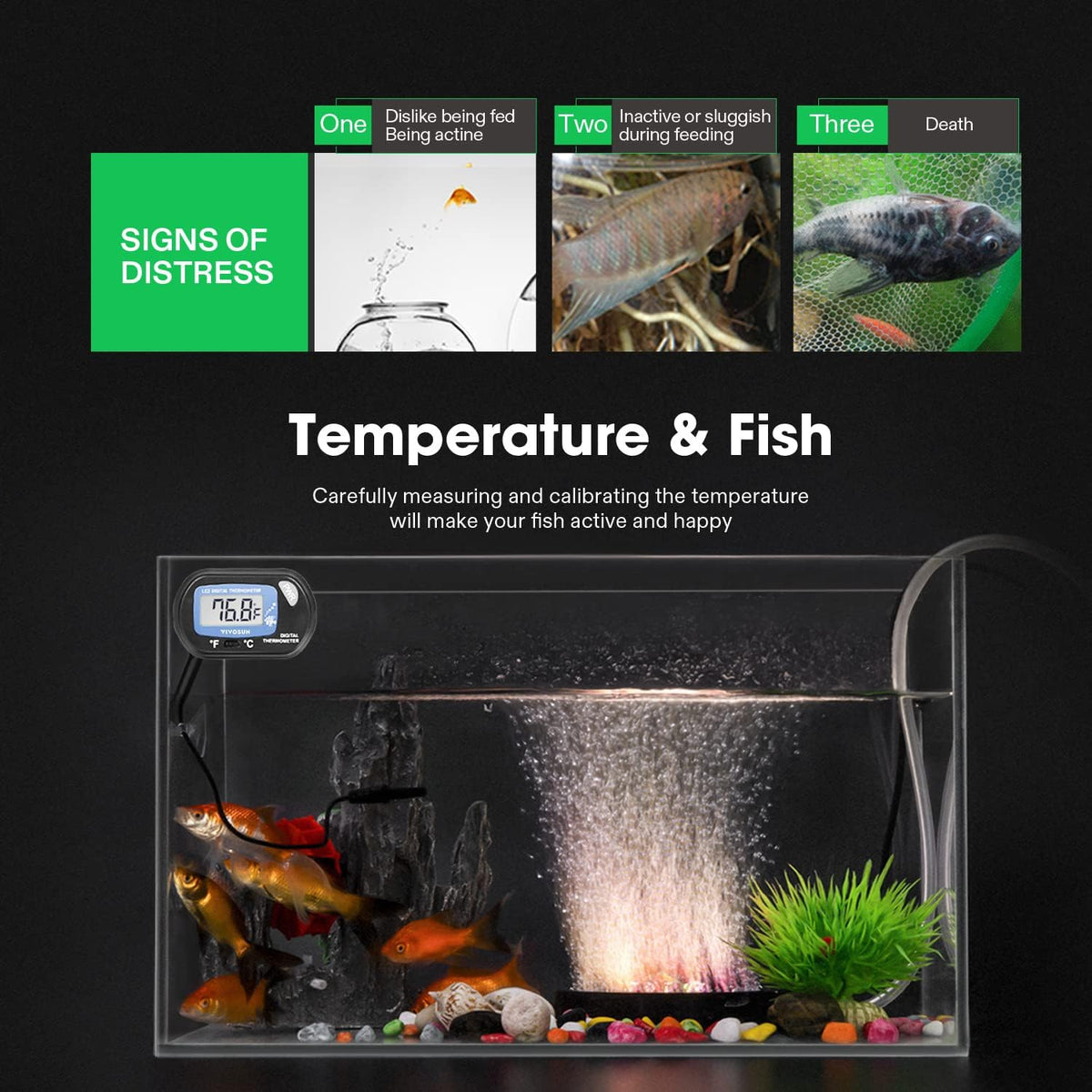 VIVOSUN 4-Pack LCD Digital Aquarium Thermometer – Essentials for Fish - 2 packs - image 4