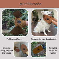 Penny & Niko Microfiber Pet Towel Mitts - Standard - 4 pack / Brown - image 4