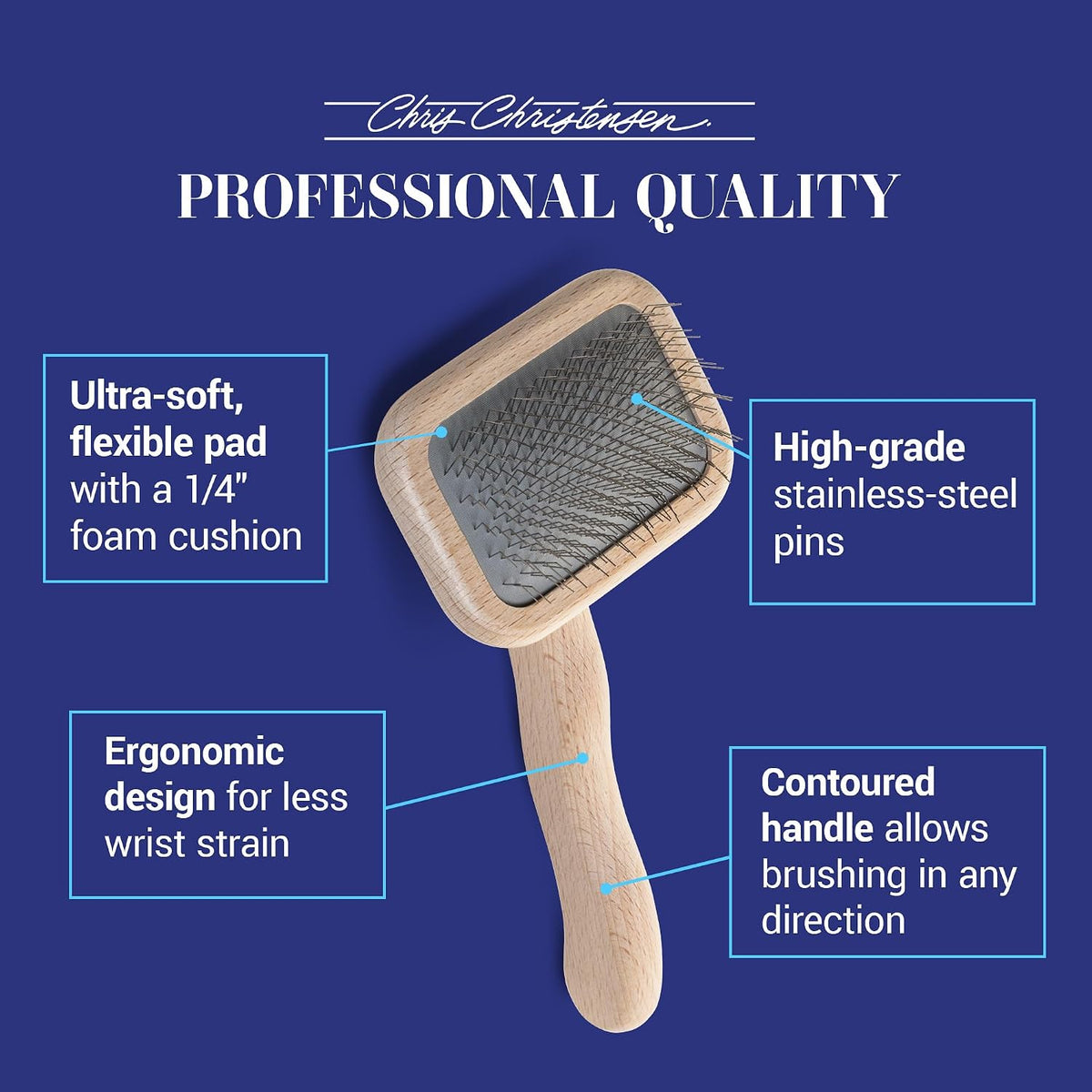 Chris Christensen Mark I Slicker Brush for Dogs - Mark I Extra Small - image 4