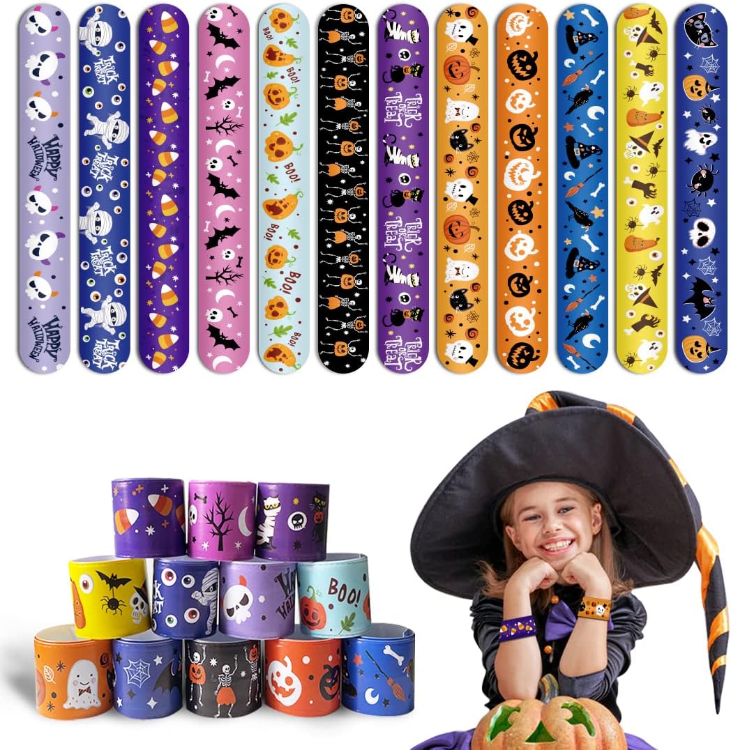 FOIMAS 48pcs Halloween Slap Bracelets - Halloween - image 4