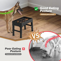 9 Cups Elevated Slow Feeder Dog Bowls 4 Adjustable Heights - Black - image 4