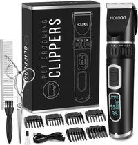 Dog Clippers Professional Heavy Duty Grooming Clipper 3-Speed - Silver