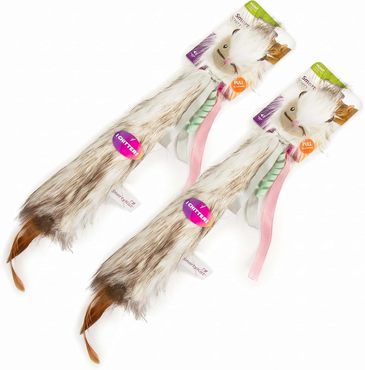 SmartyKat Chickadee Chirp Electronic Sound Cat Toy - One Size (Pack of 2) / Chitter Critter