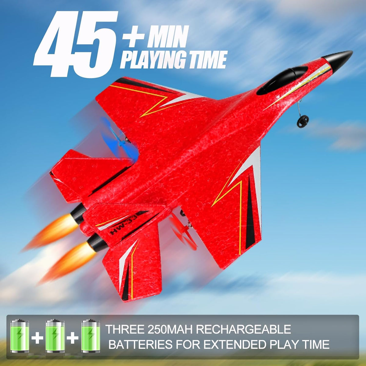 Crohorizon foam RC airplane for beginners with six-axis gyro and lights - view 11