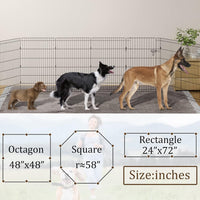 Puppy Pet Playpen 8 Panel 24 Inch Indoor Outdoor Metal Portable - 36"H x 24"W, 8 Panels - image 2