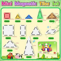 Magnetic Tiles Mini Travel Toddler Set - Color-20 - image 2