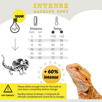 Basking Light for Reptiles, Reptile Heat Bulb Light - 2-Pack Intense Basking Spot / 100W - image 3