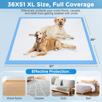Enormous 37"x 54" Dog Training Potty Pads - 36"x51" Blue(40counts) - image 2