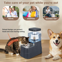 1.1 Gallon Pet Automatic Dog Water Dispenser Cat Gravity Waterer - Charcoal Gray / 4L(1.1 Gallon) - image 2