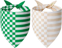 Pink Dog Bandanas Girl Large 2PCS, Summer Spring Plaid Scarf – Essentials for Dogs - ST-26-pet / Large - image 2