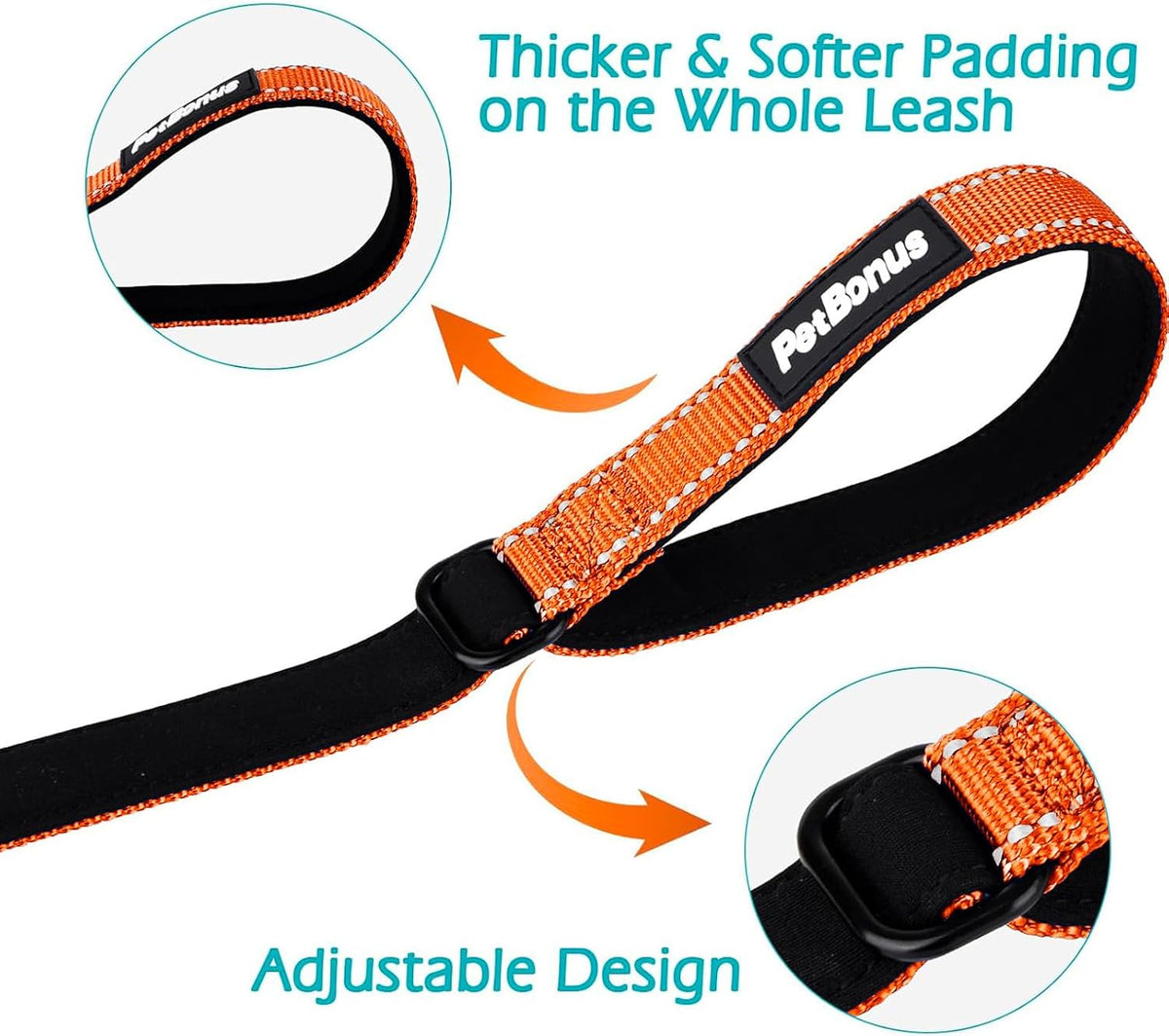 PetBonus Dog Leash Wrist Strap with Lockable Clip for Dog Retractable - Orange / 1 Pack - image 3