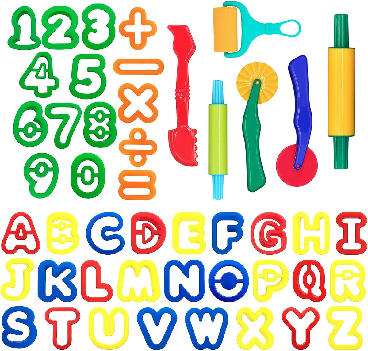 DIMROM Clay and Play Dough Tools Nine Piece Set, Ages 3 & Up - 47-piece Set