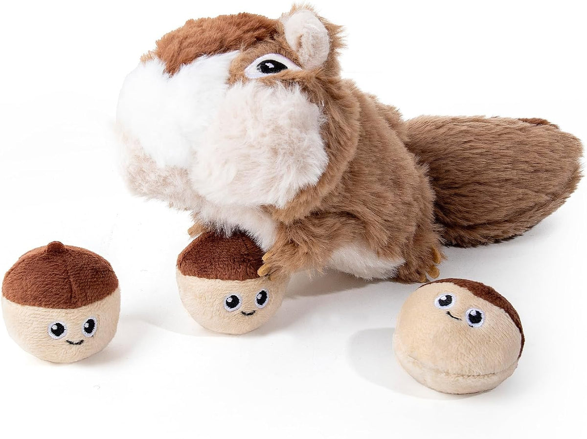 Hollypet Squeaky Hide and Seek Dog Toys for Small and Medium Dogs - Pine Cone