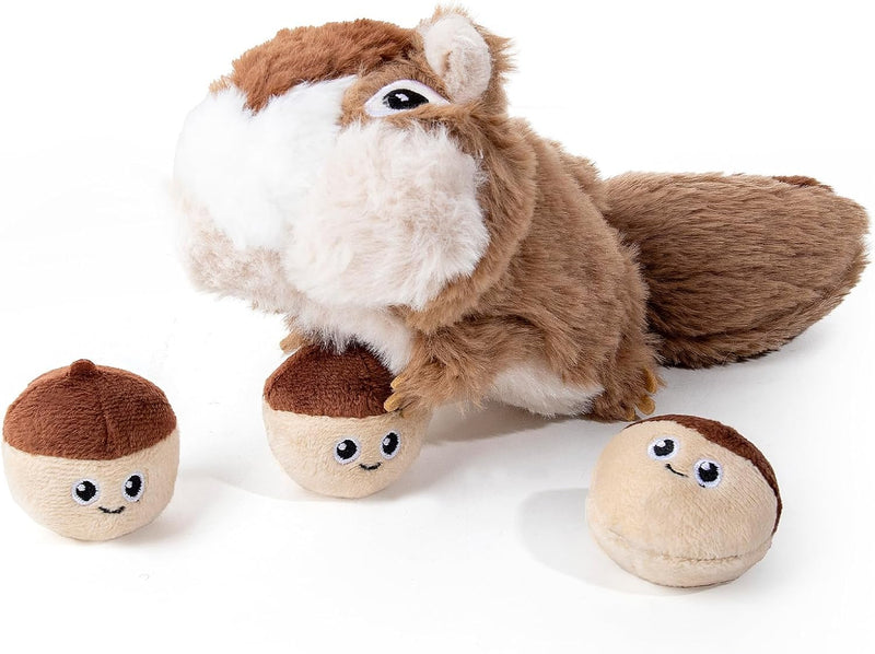 Hollypet Squeaky Hide and Seek Dog Toys for Small and Medium Dogs - Pine Cone