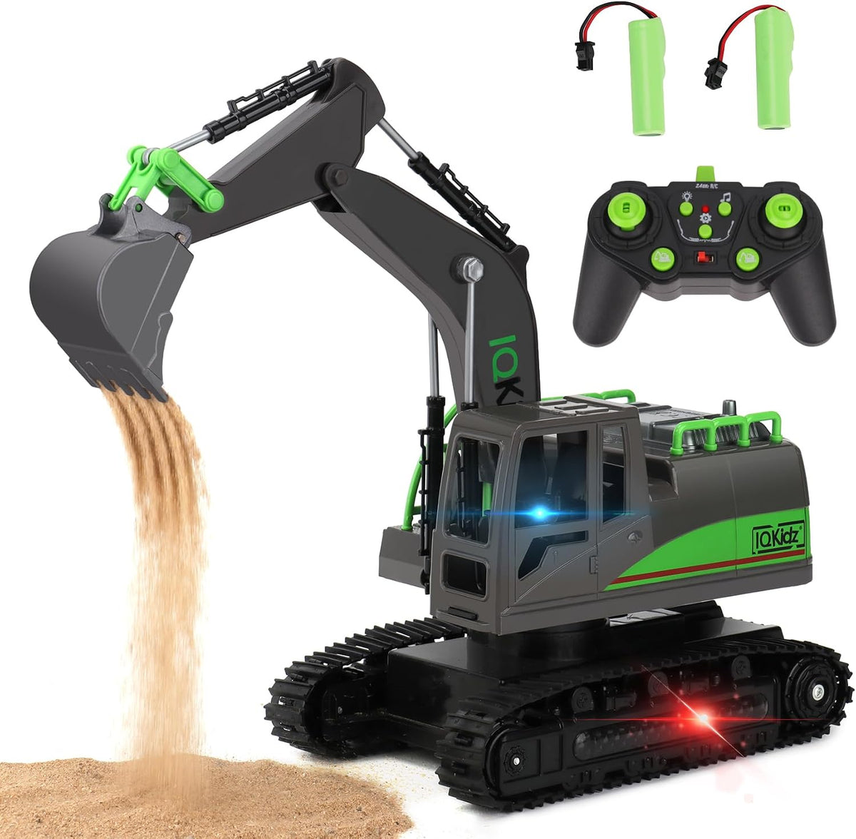 IQKidz Remote Control Excavator Toys for Boys 4-7 Yrs Old - Remote Control Excavator