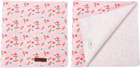 MR. CHUBBYFACE Fall Orange Plaid Dog Bandanas Reversible Triangle - C:Pink Rabbit / L - image 2