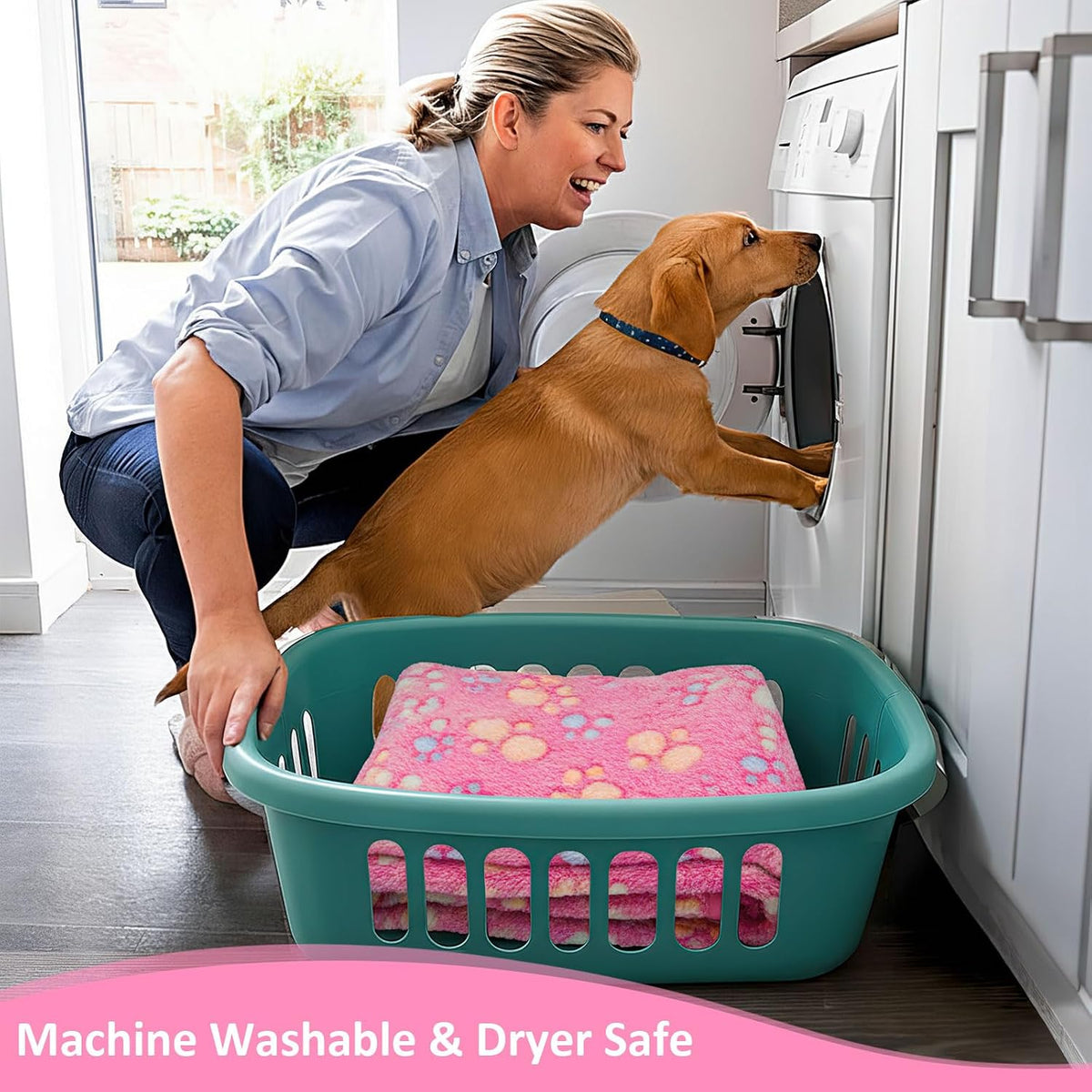 41" x 30" Dog Blankets for Medium Dogs, Cat - 41" x 30" / Pink / 1 - image 2