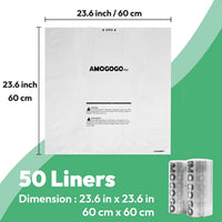 Waste Bags, Compatible with Litter Robot 4/5/3, Pre-Separated - Transparent-50pack - image 2