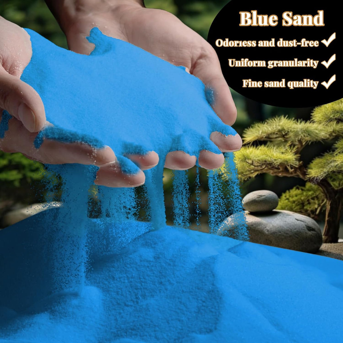 RAINFLOW 15oz Fine Yellow Sand for Crafts - Blue / 15 OZ - image 2