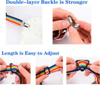 2 Pieces Dog Diaper Suspenders - Rainbow, Blue / M - image 2