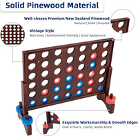 SpeedArmis Giant Wooden 4 in A Row Game - image 2