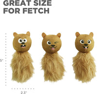 Outward Hound Nina Ottosson Plush Replacement Chipmunk Toys for Snuffle N' Treat Dog Ball Puzzle - 3 Pack