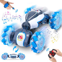 Fosgoit Gesture Sensing RC Stunt Car - Blue-white