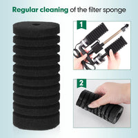 AQQA Electric Sponge Filter for Aquarium, 3W - M（replacement sponge) - image 4
