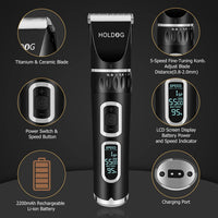 Dog Clippers Professional Heavy Duty Grooming Clipper 3-Speed - Silver - image 2