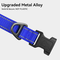 Joytale Reflective Dog Collar, Adjustable Neoprene Padded - Large (Pack of 1) / Navy Blue - image 3