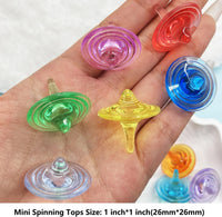 SPRMUD acrylic spinning tops shaped like crystal gems in mixed colors, 24 pieces - view 7